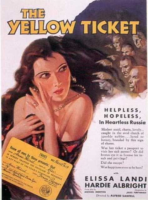 Titelbild zum Film The yellow Ticket, Archiv KinoTV